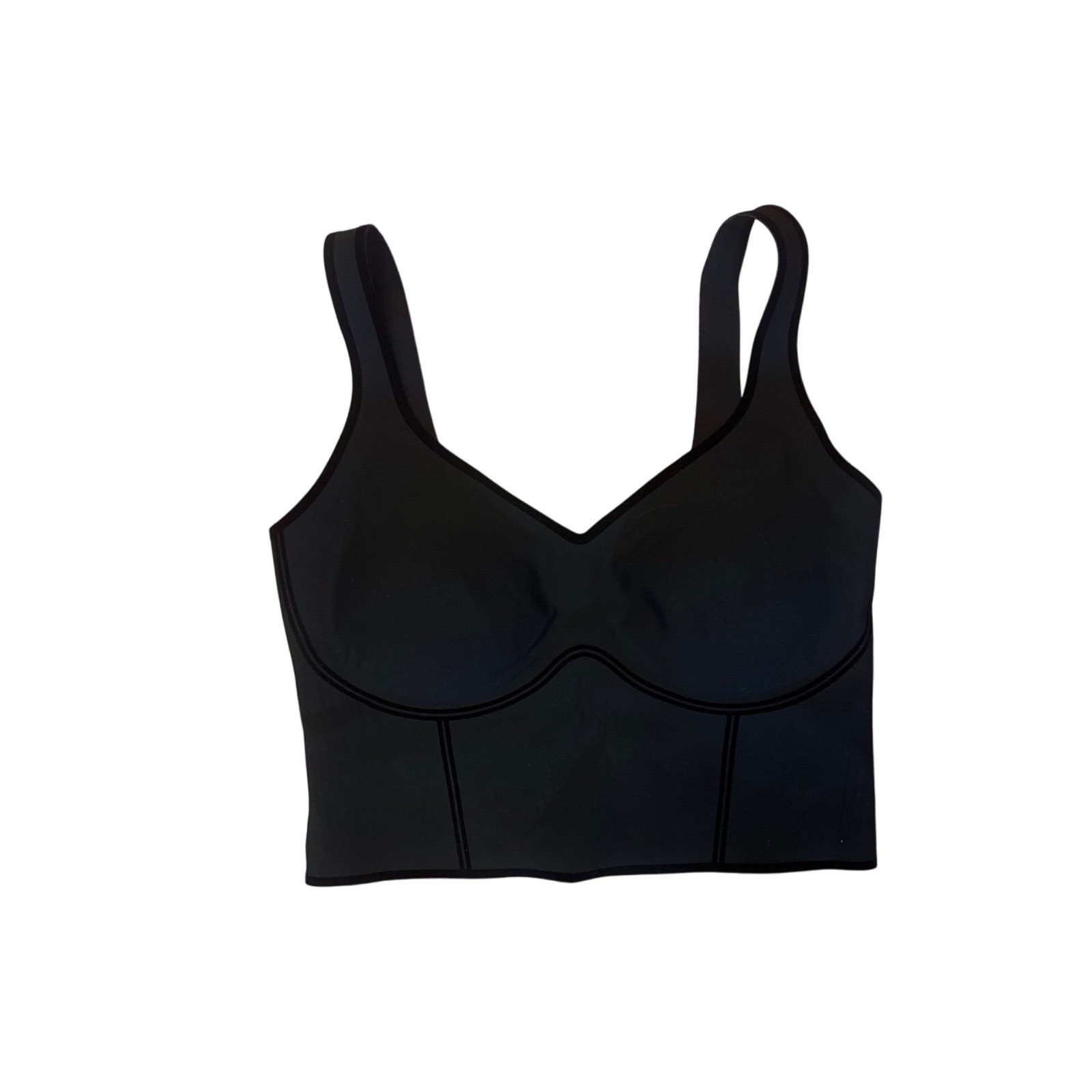 Women S Fanka Black Body Sculpt Padded Crop Tank Top Bra Smoothing Shaping