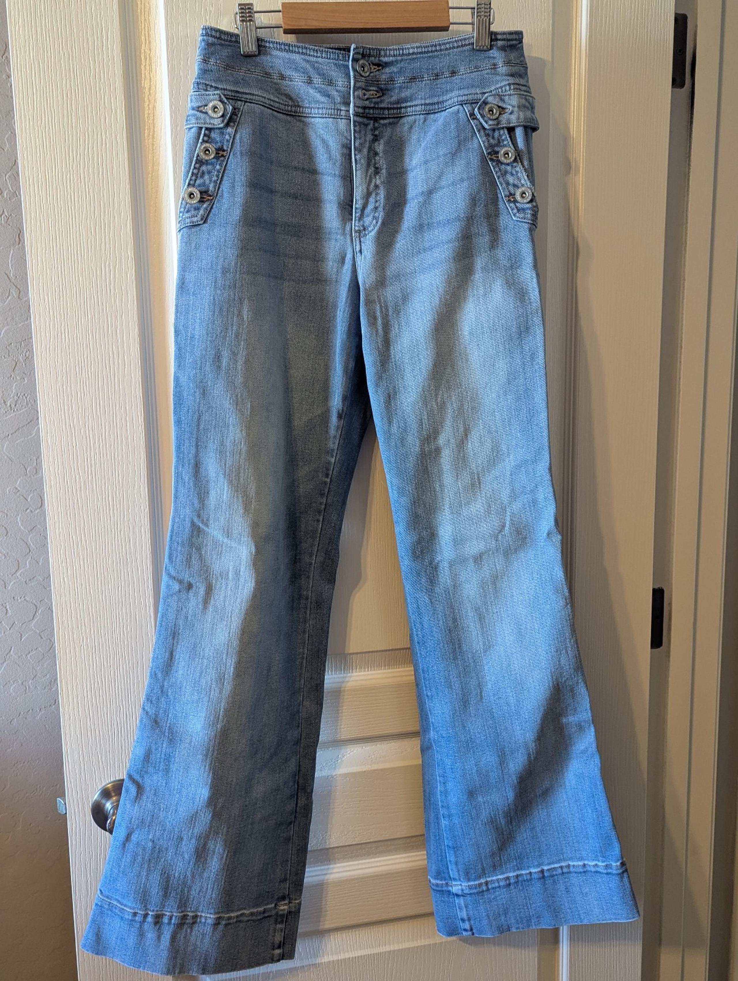 Curvy Wide Leg Sailor Trouser Jeans - Size 8 - INC International Concepts