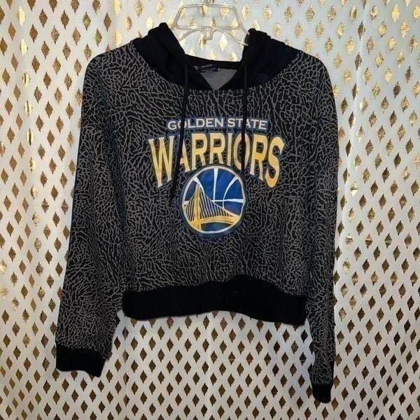NBA Golden State Warriors cropped hoodie sweater size XL
