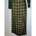 Vintage Lime Green Brown Maxi Wrap Beaded Skirt 8
