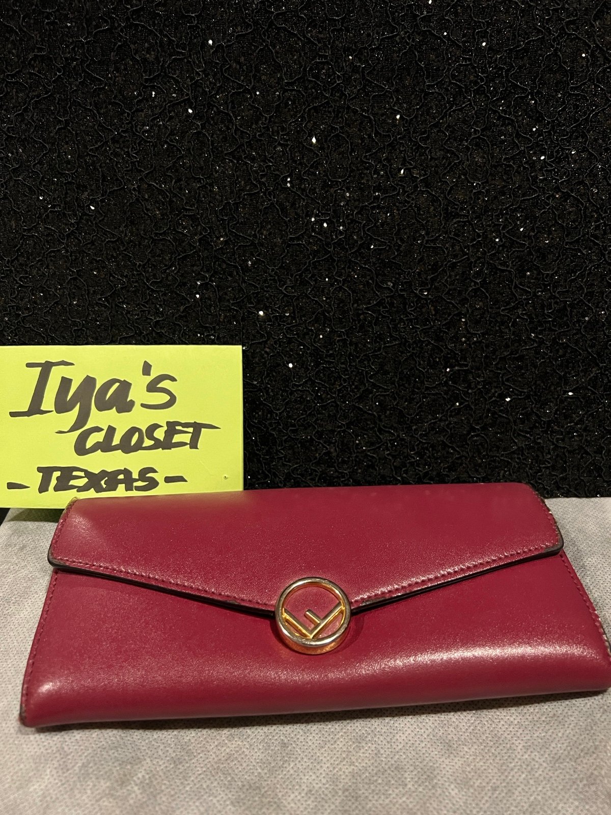 Fendi Vintage Red Long Wallet