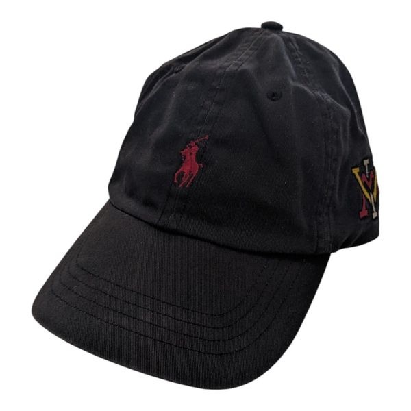 Polo Ralph Lauren VMI Leather Strapback Dad Hat Cap Virginia Military Institute