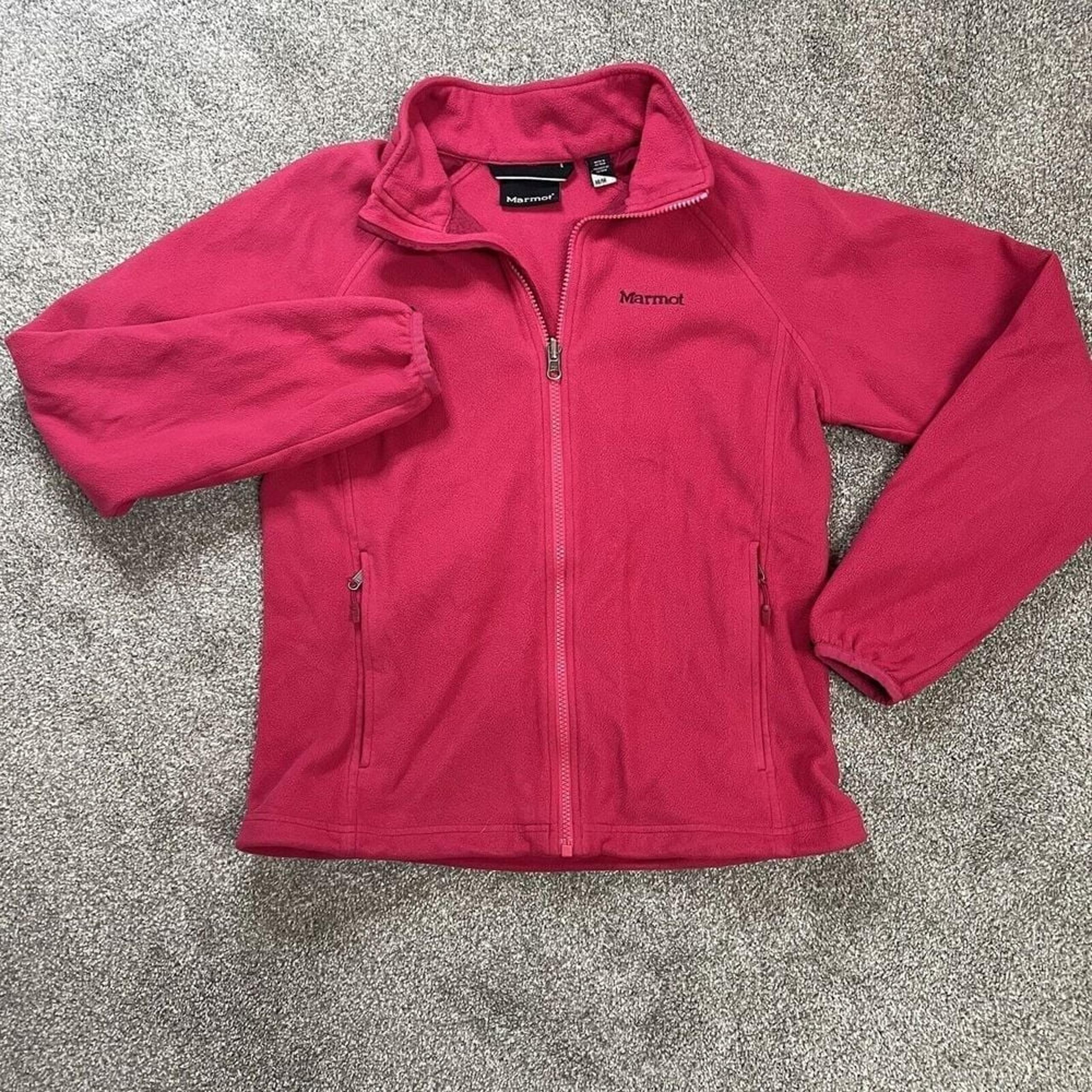 Marmot Full Zip Fleece Jacket Womens Size Medium Rose