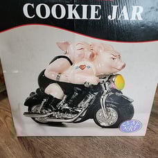Vintage harley davidson cookie jar