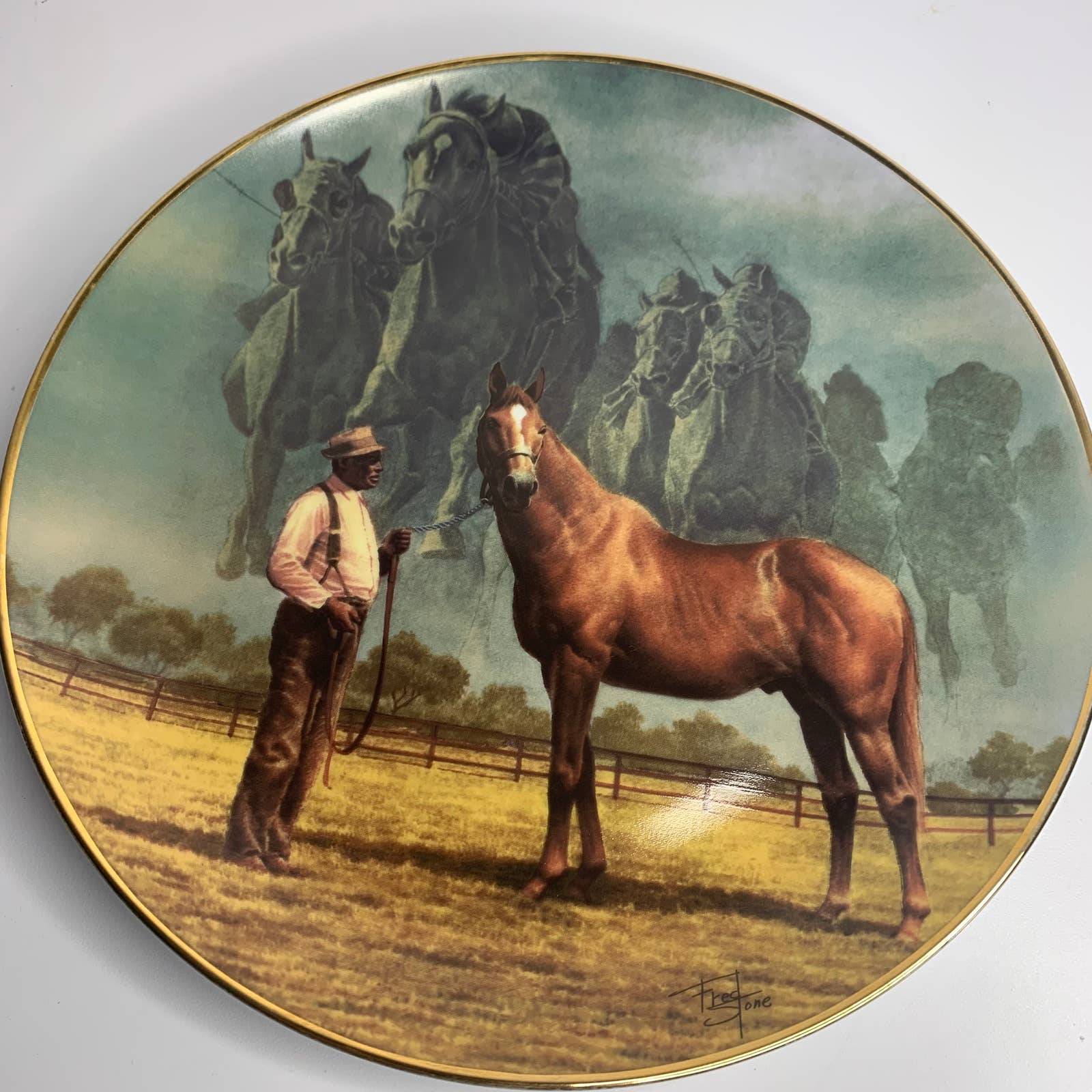 FRED STONE COLLECTOR PLATE THE FINAL THUNDER MAN O’WAR W/ BOX # 938