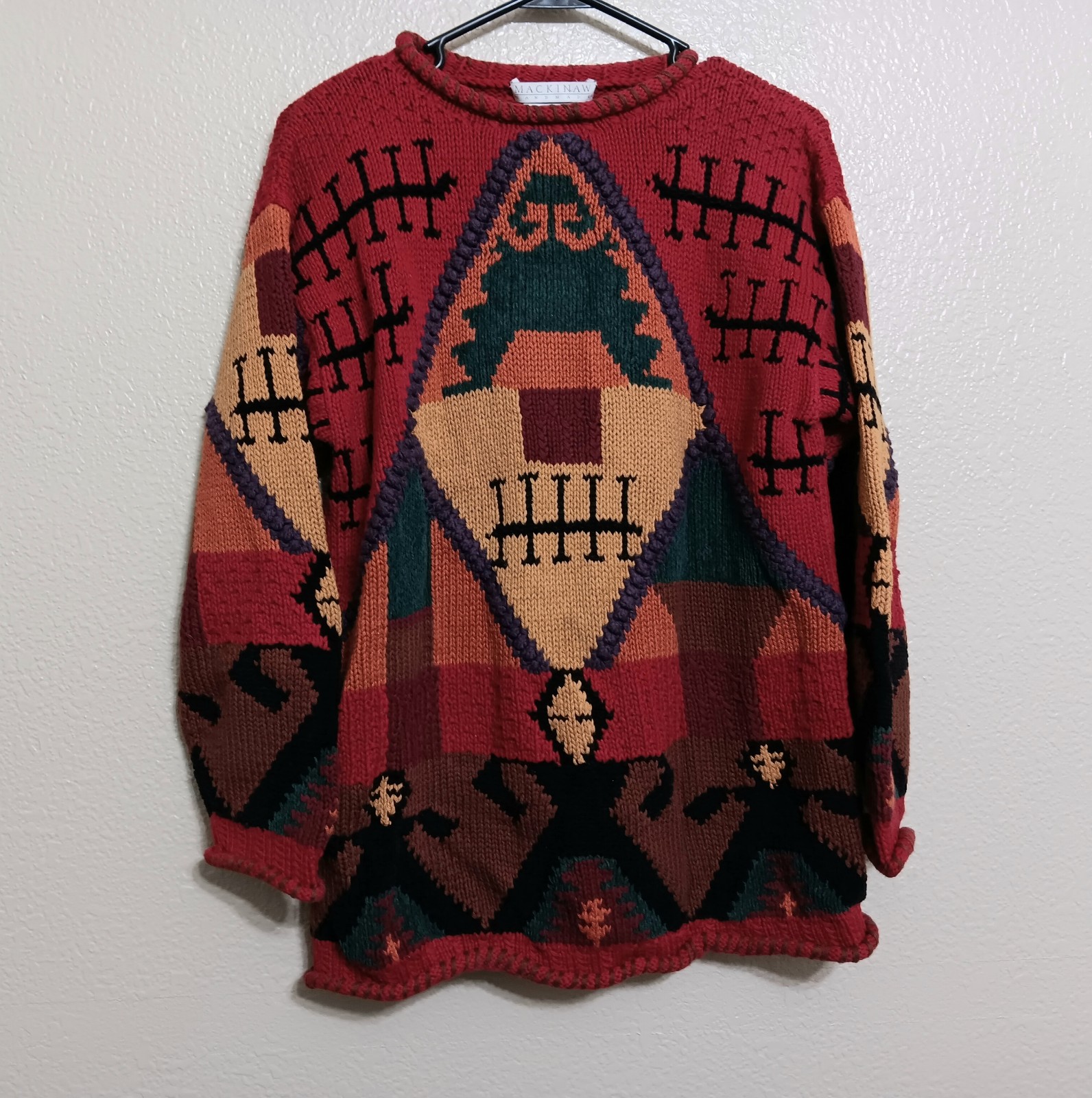 Mackinaw Mens Vintage Southwestern Chunky Pullover Sweater