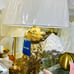 Thomasville Golden Retriever Lamp in metallic brushed gold Resin