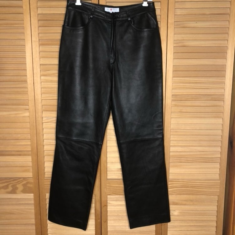 Black Leather Pants Bootcut 8