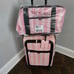NEW Victoria's Secret Rolling Carry-on Suitcase and Weekender Bag in pink stripe