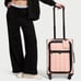 NEW Victoria's Secret Rolling Carry-on Suitcase and Weekender Bag in pink stripe