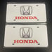 Honda Brand New Front Vanity Metal Plate Frame Holder (2 Pack)