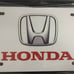 Honda Brand New Front Vanity Metal Plate Frame Holder (2 Pack)