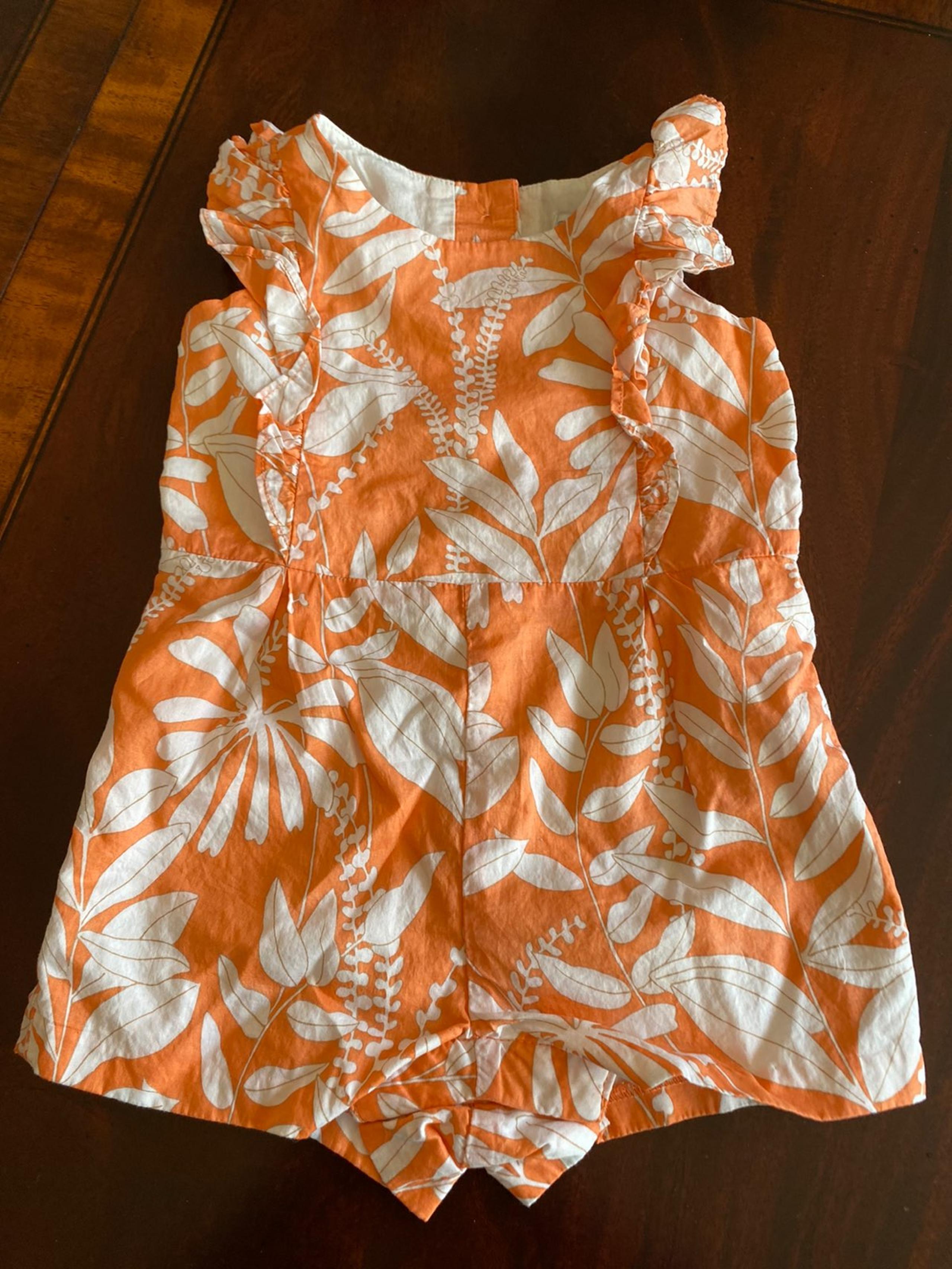 Janie and Jack Hawaiian Floral Print Romper 3-6 month