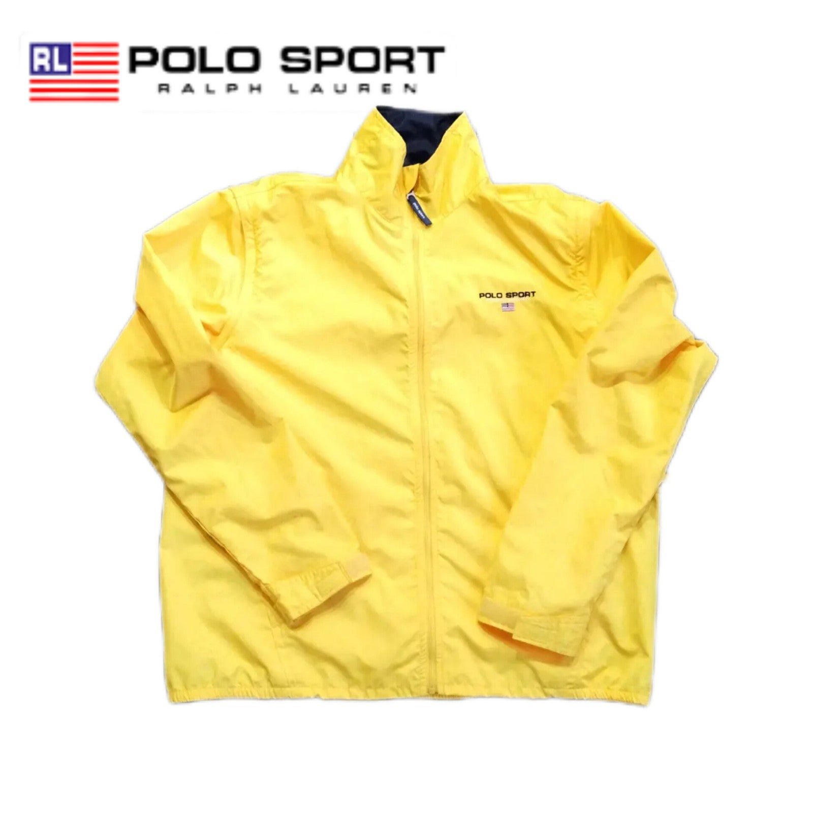 Vintage Ralph Lauren Polo Sport Active yellow Windbreaker jacket