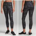 LULULEMON Wunder Under Shine Foilage blk size 6