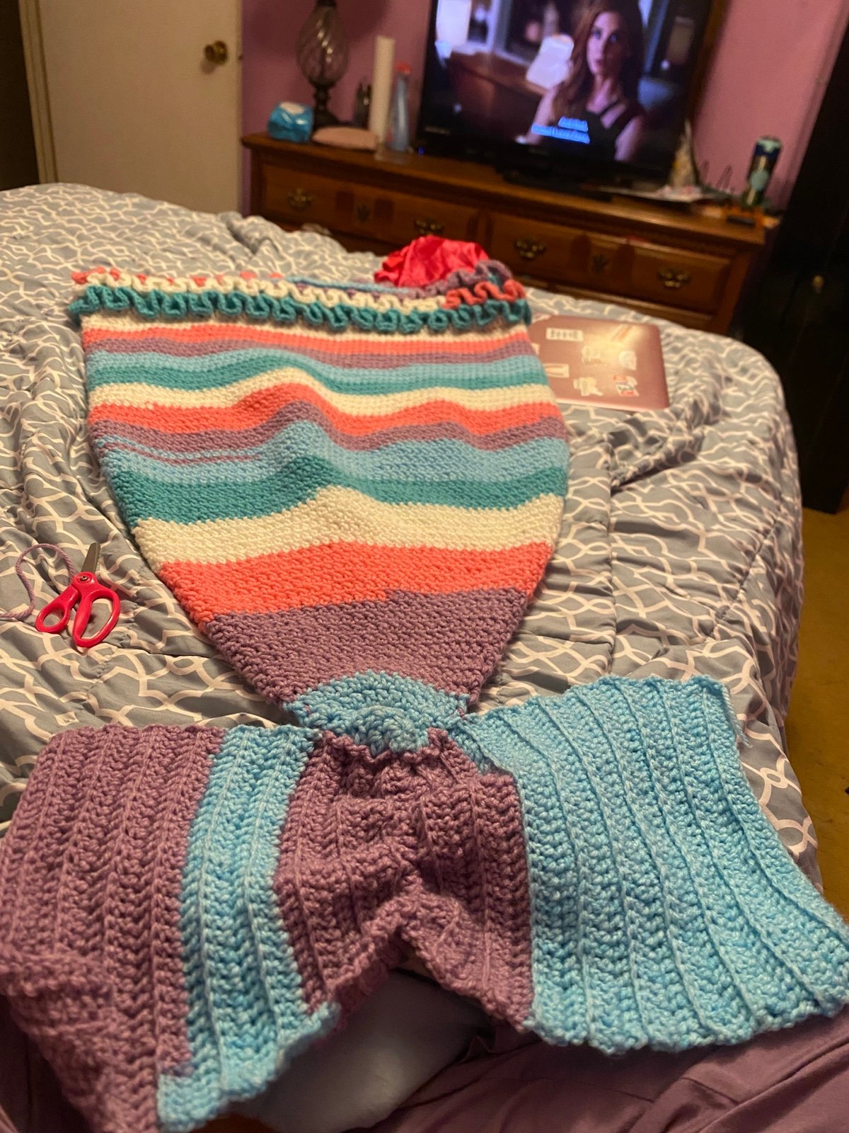 Mermaid tail sleeping bag