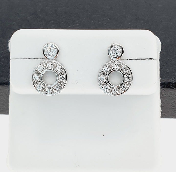 925 sterling silver luxury CZ earrings for women/girls, Best for gift, RJUS2185