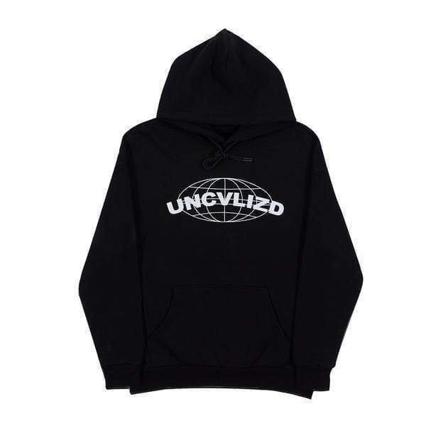 Globe Hoodie - Black size Small