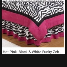 Full size Sweet JoJo funky pink zebra comforter