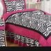 Full size Sweet JoJo funky pink zebra comforter