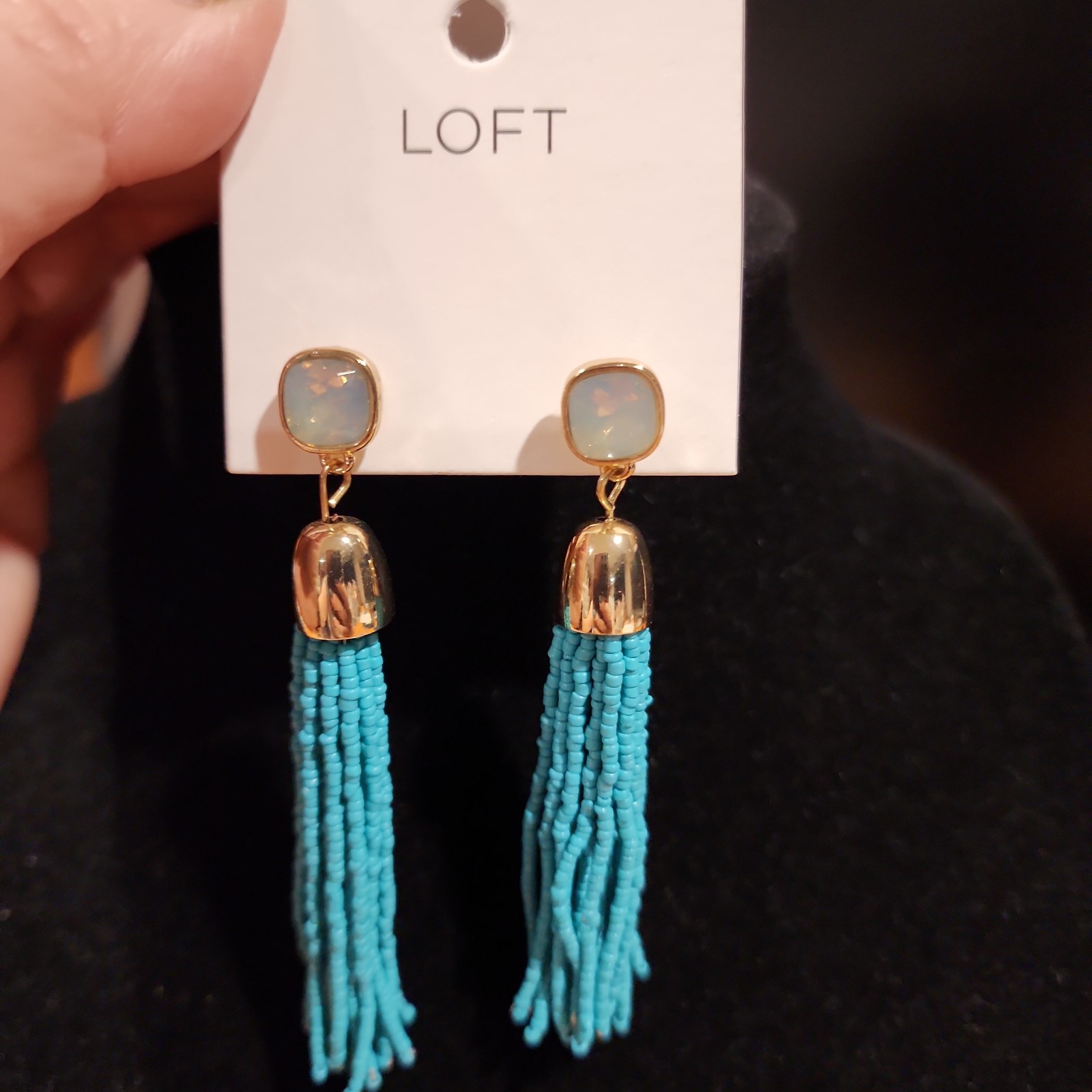 LOFT Fringe Earrings Mercari