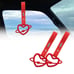 BRAND NEW 2PCS SPACE HEART RED JDM TSURIKAWA RING Red Handle Strap Drift Charm