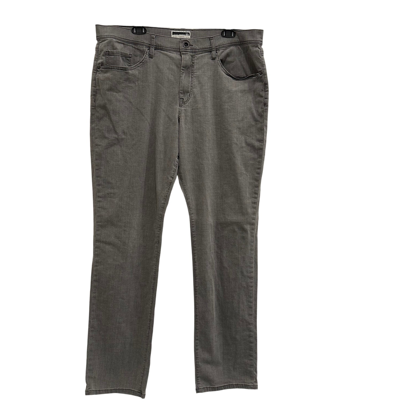 Travis Mathew Mens Size 38 Gray Cloud Denim Pant Soft Stretch Preppy Casual Golf