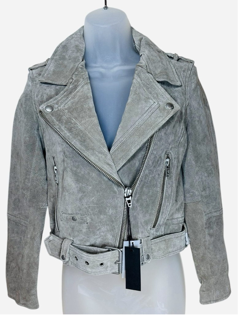 Women's Brown Leather Jacket, NYC Moto Jacket Suede NWT, Size XS 280