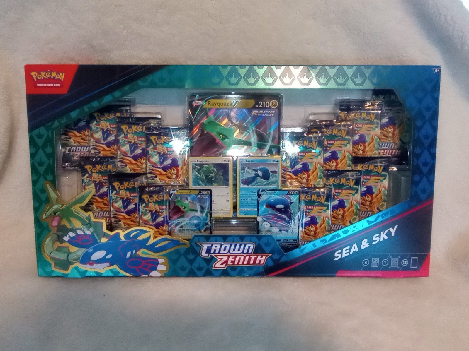 Pokemon Crown Zenith TCG Premium Sea And Sky 14 Packs New Sealed