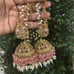 Pakistani Nauratan earrings in pink