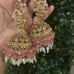 Pakistani Nauratan earrings in pink