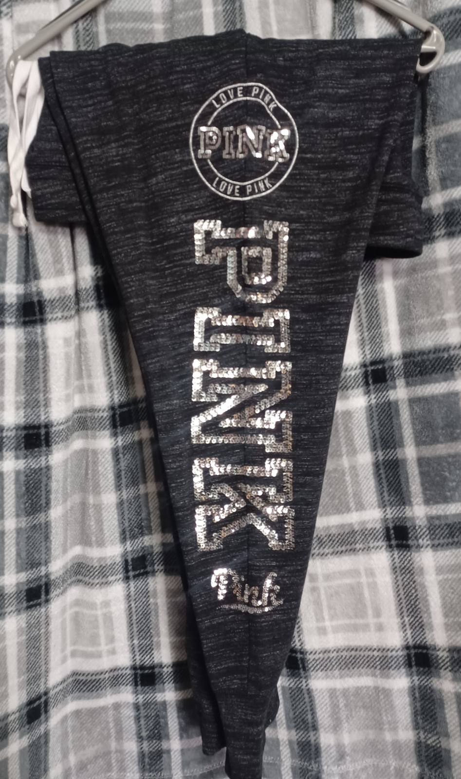Large VS PINK 1/4 Zip/Skinny Jogger Bling shops Set