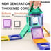 Magna Tiles Clear Colors Magnetic Building Toy Magnet Blocks Kids 3D Set 110 Pcs