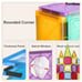 Magna Tiles Clear Colors Magnetic Building Toy Magnet Blocks Kids 3D Set 110 Pcs