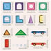 Magna Tiles Clear Colors Magnetic Building Toy Magnet Blocks Kids 3D Set 110 Pcs