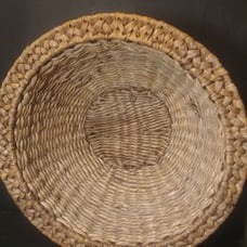 Round Boho Woven Wicker Basket Rimmed Bowl Huge