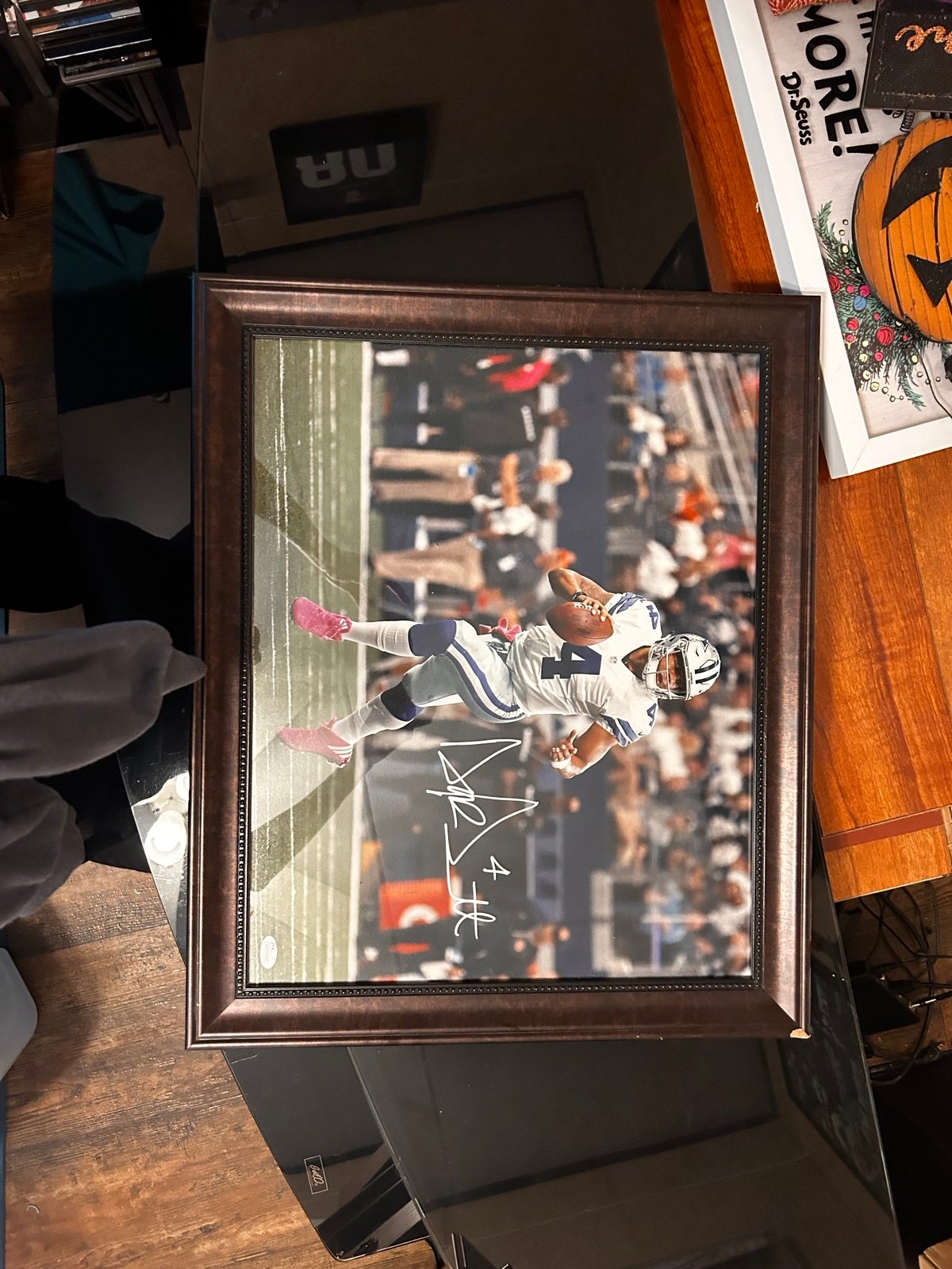 Dak Prescott autographed framed photo