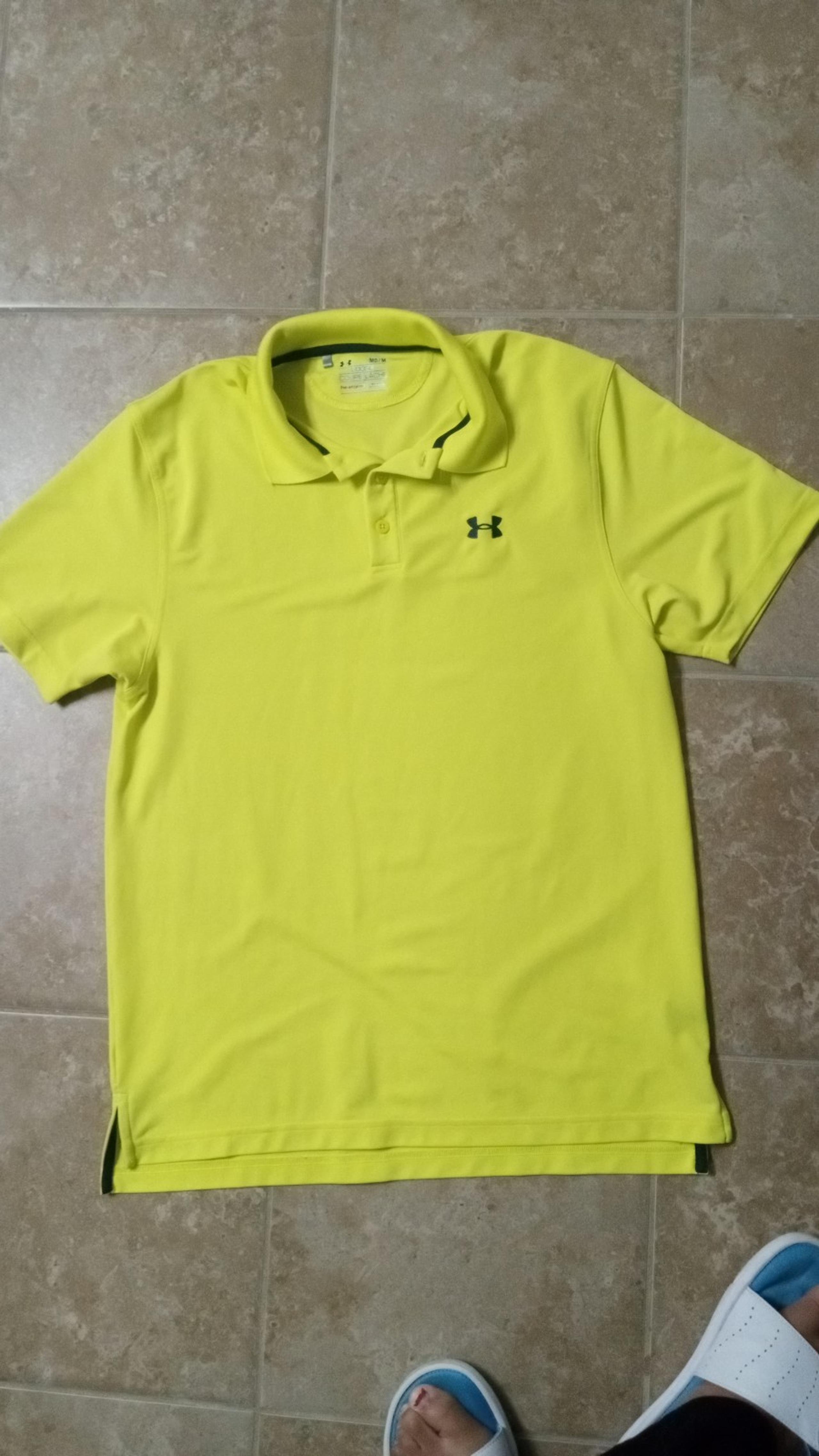 Under Armour Neon Yellow Men's Performance Polo  (Med)