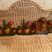 Lot vintage ukrainian wood mushroom moss display folk art cottage core Rare!!!