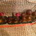 Lot vintage ukrainian wood mushroom moss display folk art cottage core Rare!!!