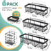6-Pack Adhesive Bathroom Organizer – Maximize Storage Space Effortlessly