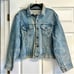 VTG Levis 70505 0217 Denim Trucker Jean Jacket Mens XL Red Tab Distressed