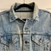 VTG Levis 70505 0217 Denim Trucker Jean Jacket Mens XL Red Tab Distressed