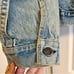 VTG Levis 70505 0217 Denim Trucker Jean Jacket Mens XL Red Tab Distressed