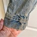 VTG Levis 70505 0217 Denim Trucker Jean Jacket Mens XL Red Tab Distressed