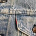 VTG Levis 70505 0217 Denim Trucker Jean Jacket Mens XL Red Tab Distressed