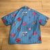 NWT Homme + Femme Doodle Puffer Shirt Snap Down Short Sleeve Size M