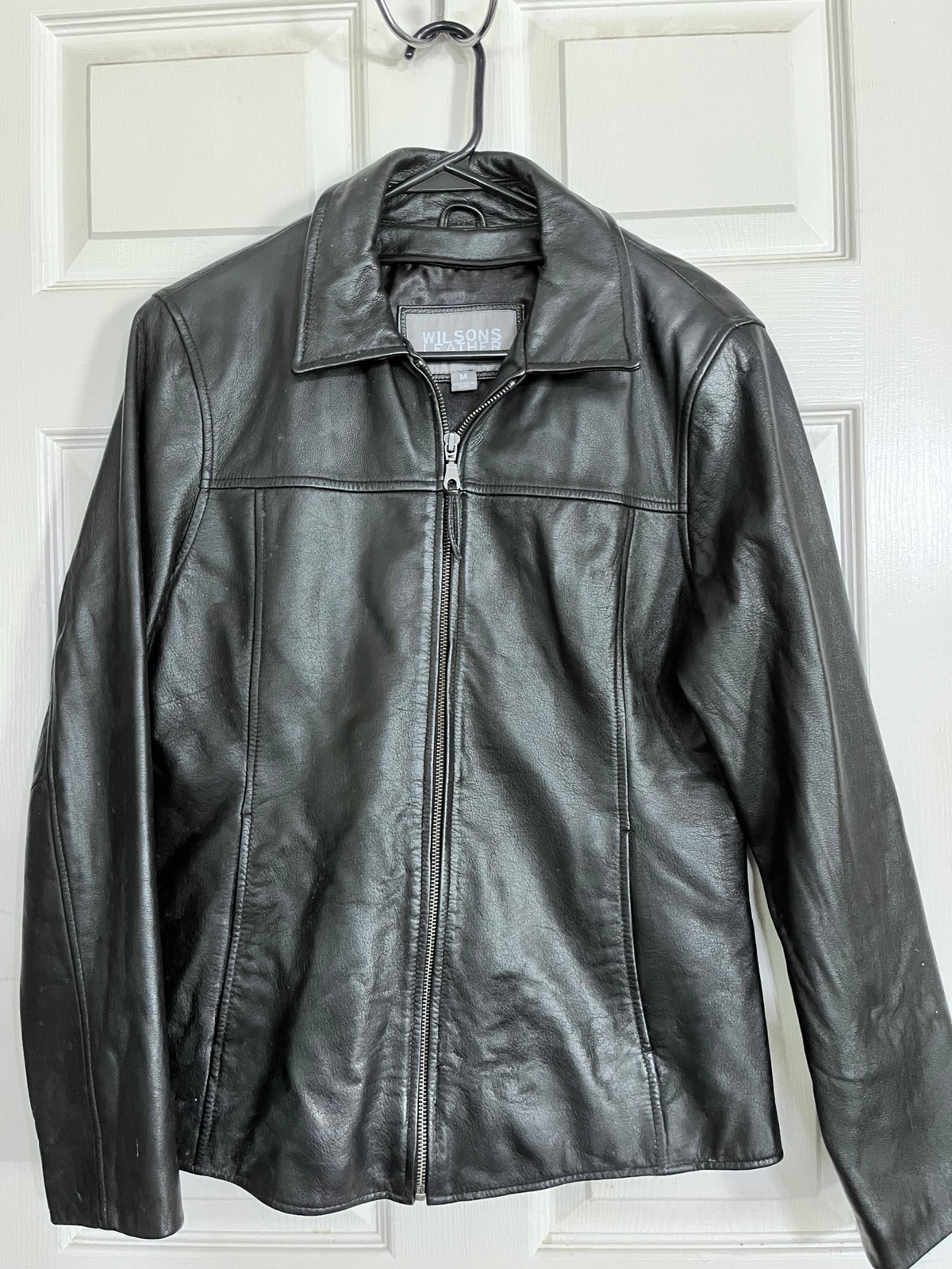 Wilsons Leather Jacket Men’s Size Medium Black