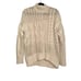 Athleta Bedford Cable Knit Cashmere Wool Blend Turtleneck Cream Sweater SMALL