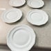 G53~ Set of 5 Rosenthal All White Classic Rose Collection Salad Plates 7 5/8